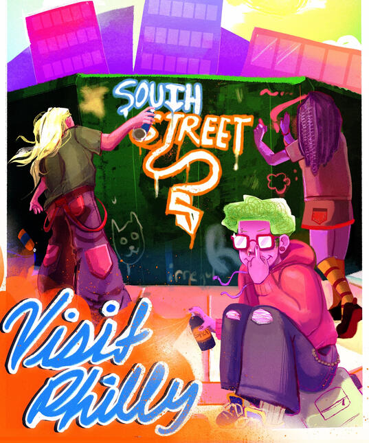 Visit Philly Travel Poster